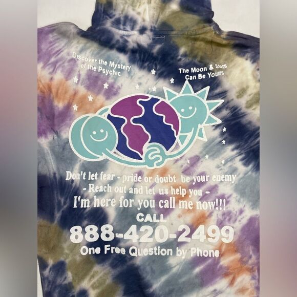 MARKET Graphic Pullover Hoodie Men Small Multicolor Tie Dye High Energy Team - Picture 2 of 6